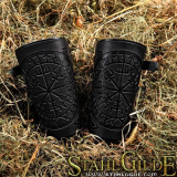 Leather Bracers Armor Vegvisir Futhark Runes Vikings Compass